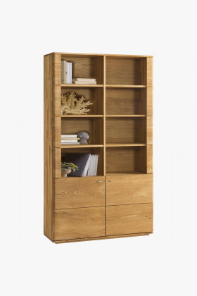 Massivholz Eichenregal Texas 3-reihig natur 116,8x201x39 cm